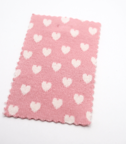 【25SS-021】ハートジャガードダブルフェイスニット　/0.5ｙあたり=～895円