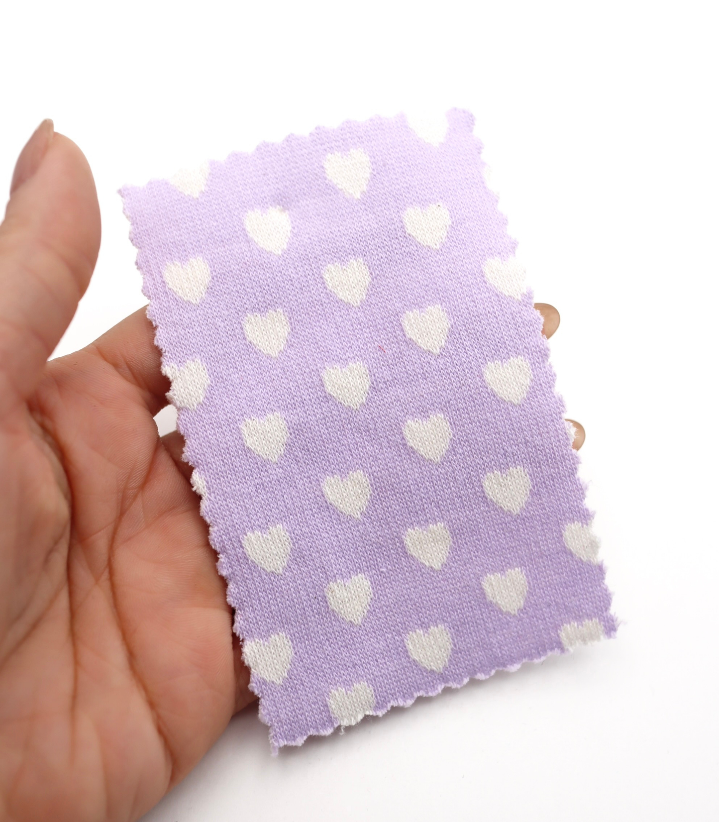 【25SS-021】ハートジャガードダブルフェイスニット　/0.5ｙあたり=～895円