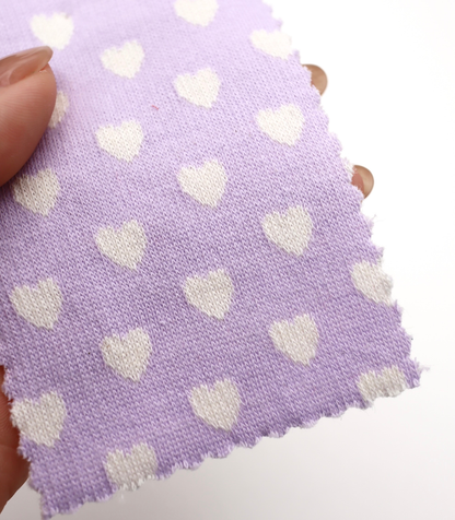 【25SS-021】ハートジャガードダブルフェイスニット　/0.5ｙあたり=～895円