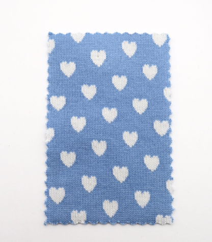 【25SS-021】ハートジャガードダブルフェイスニット　/0.5ｙあたり=～895円