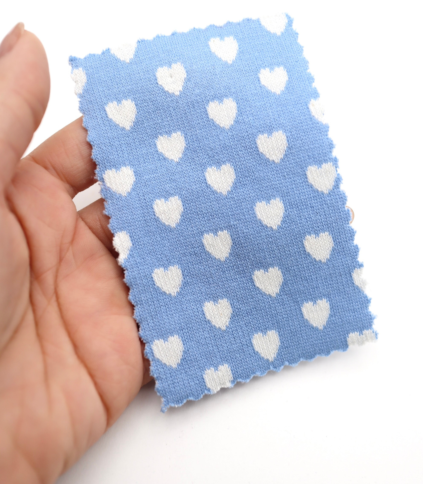 【25SS-021】ハートジャガードダブルフェイスニット　/0.5ｙあたり=～895円