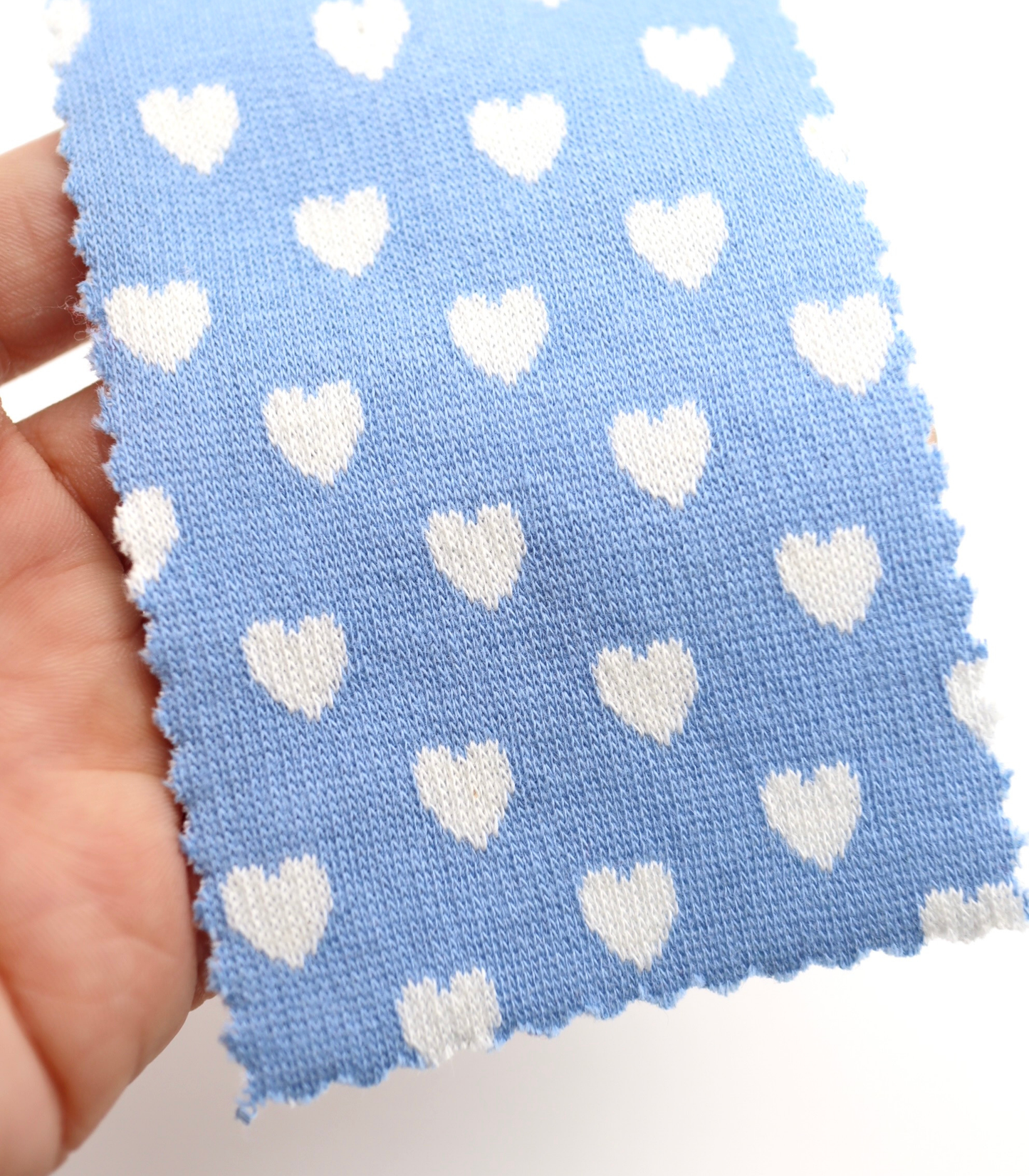 【25SS-021】ハートジャガードダブルフェイスニット　/0.5ｙあたり=～895円