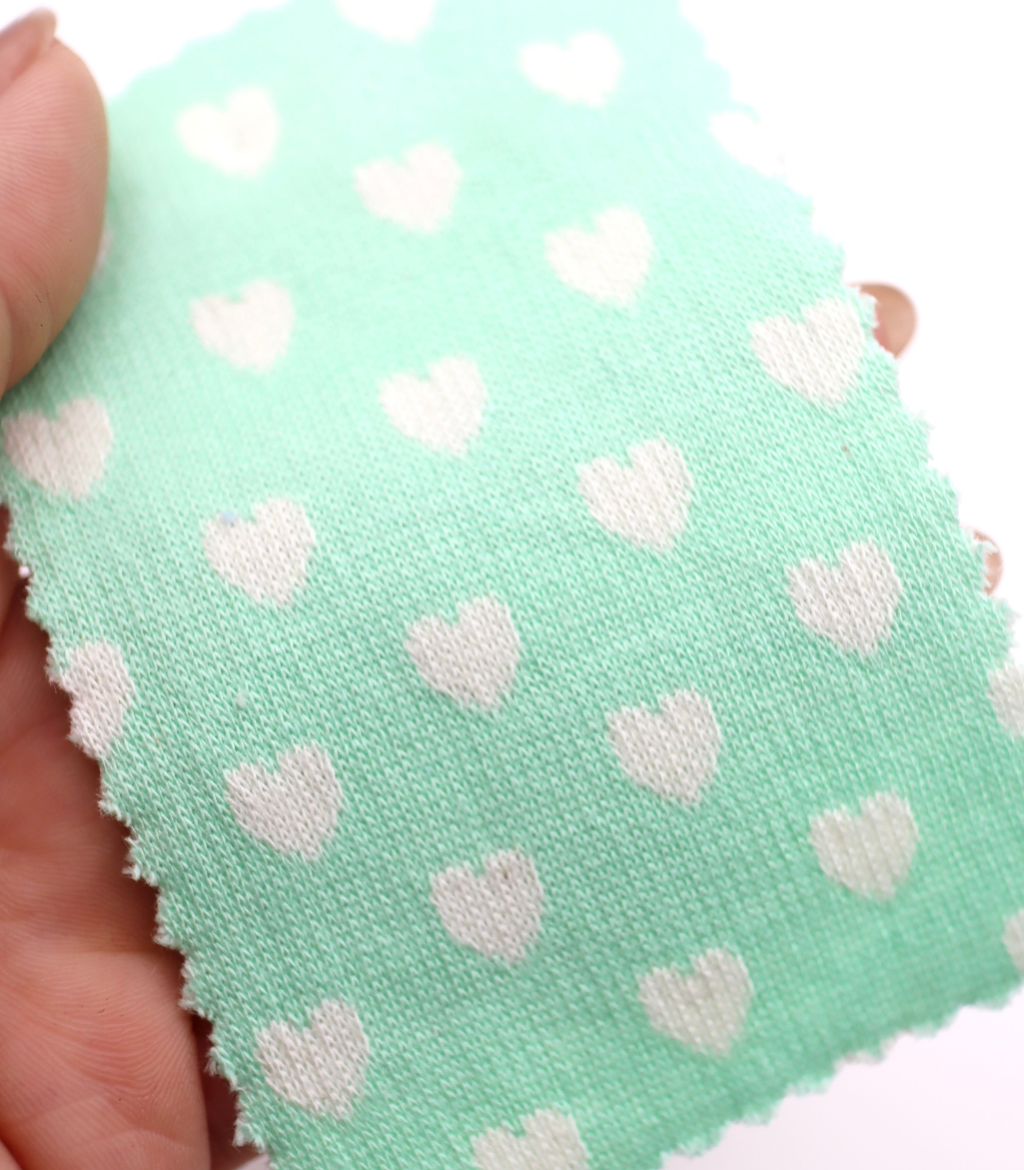 【25SS-021】ハートジャガードダブルフェイスニット　/0.5ｙあたり=～895円