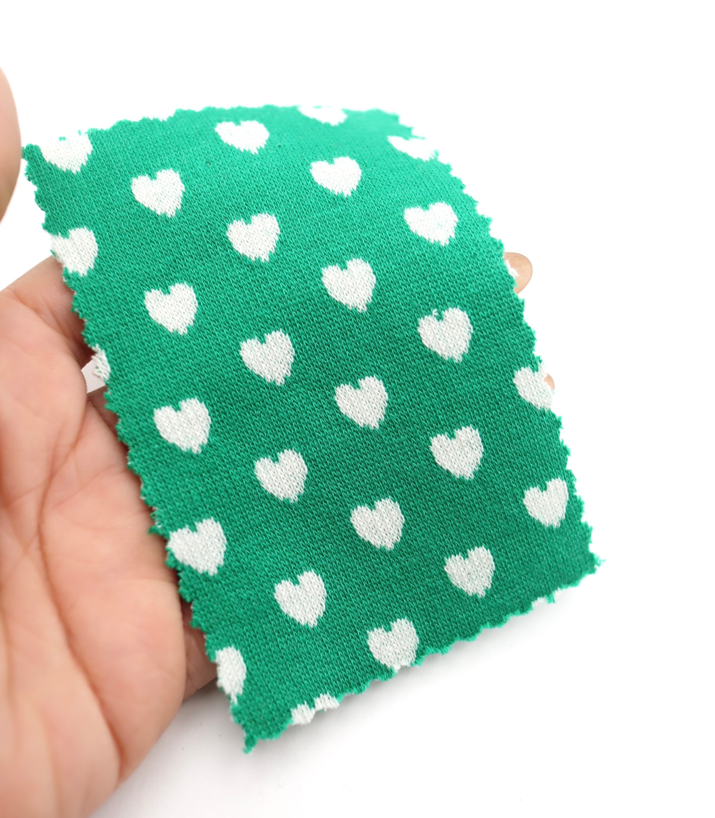 【25SS-021】ハートジャガードダブルフェイスニット　/0.5ｙあたり=～895円