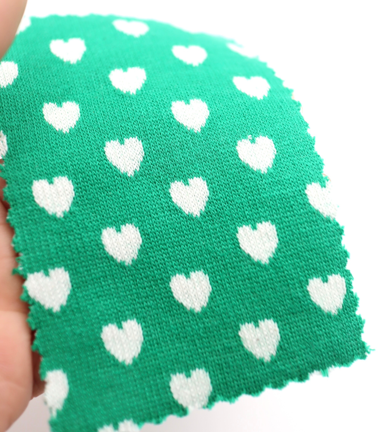 【25SS-021】ハートジャガードダブルフェイスニット　/0.5ｙあたり=～895円