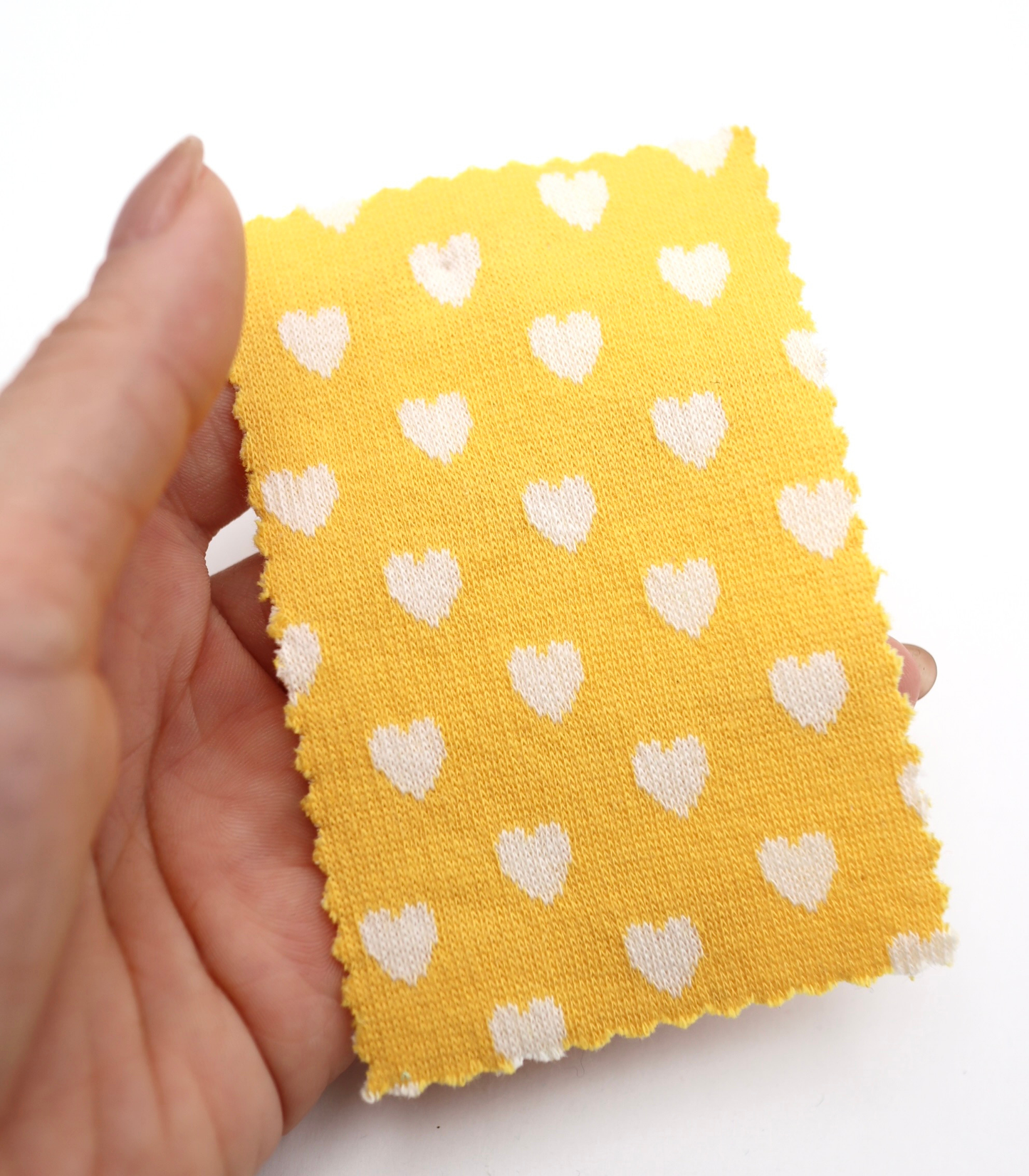 【25SS-021】ハートジャガードダブルフェイスニット　/0.5ｙあたり=～895円