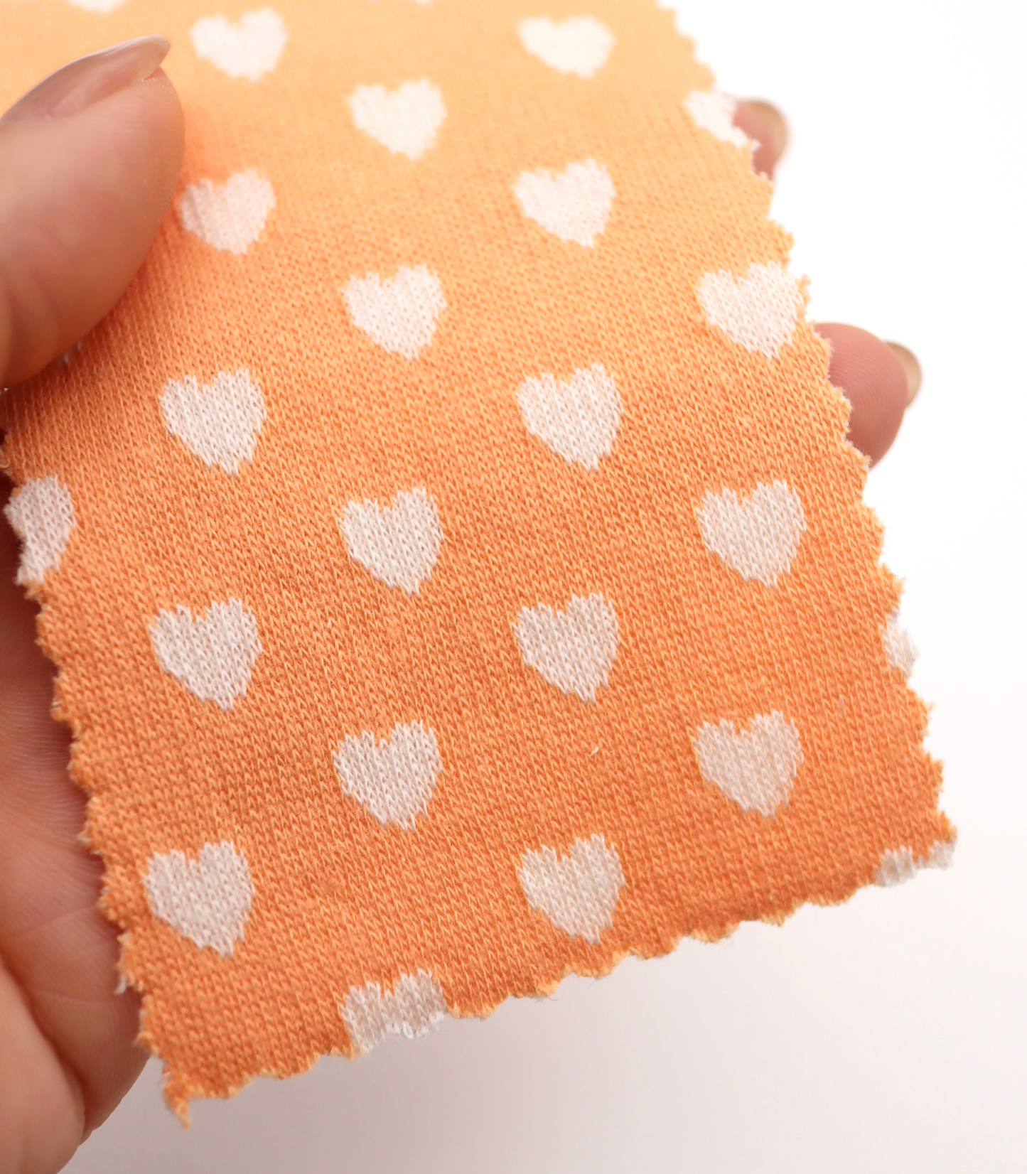 【25SS-021】ハートジャガードダブルフェイスニット　/0.5ｙあたり=～895円