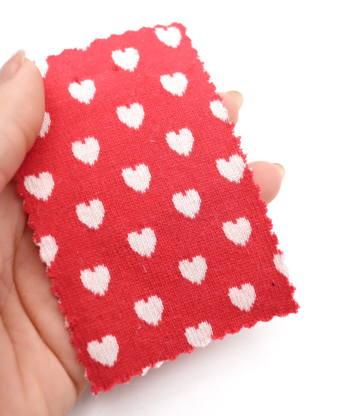 【25SS-021】ハートジャガードダブルフェイスニット　/0.5ｙあたり=～895円