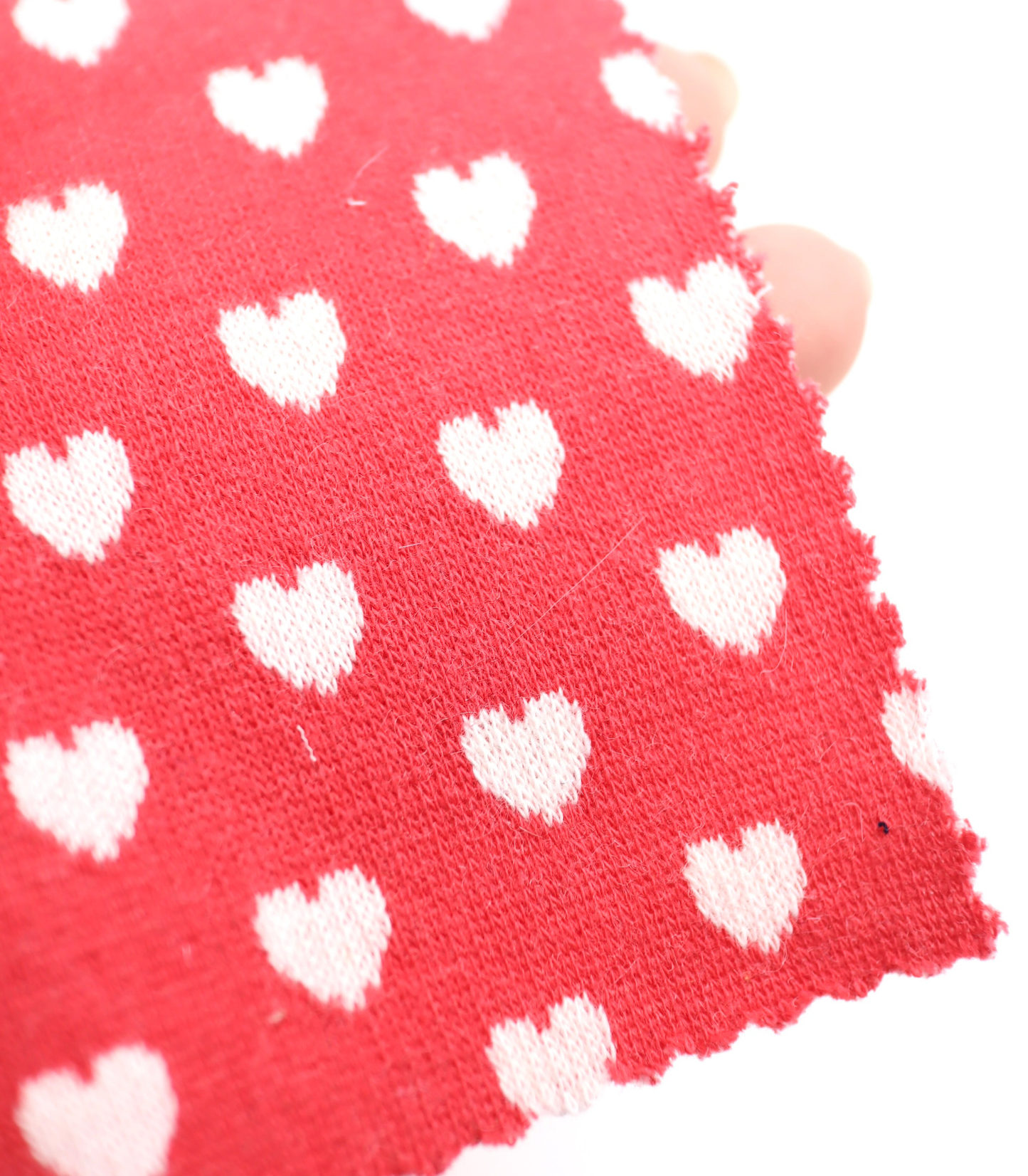 【25SS-021】ハートジャガードダブルフェイスニット　/0.5ｙあたり=～895円