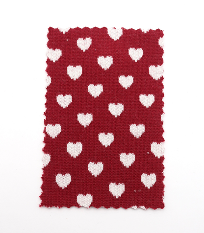 【25SS-021】ハートジャガードダブルフェイスニット　/0.5ｙあたり=～895円