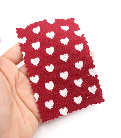 【25SS-021】ハートジャガードダブルフェイスニット　/0.5ｙあたり=～895円