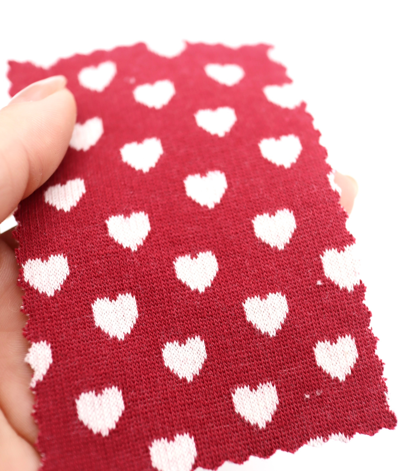 【25SS-021】ハートジャガードダブルフェイスニット　/0.5ｙあたり=～895円