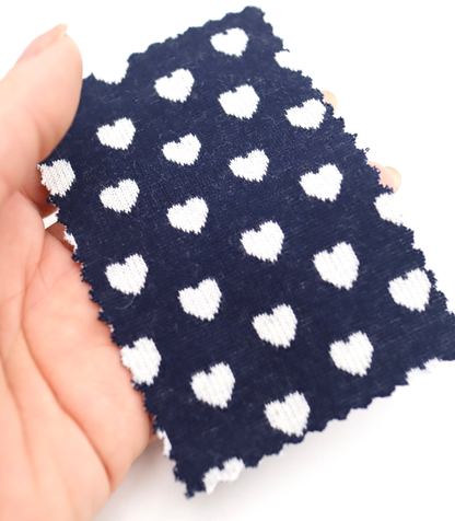 【25SS-021】ハートジャガードダブルフェイスニット　/0.5ｙあたり=～895円