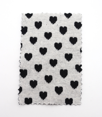 【25SS-021】ハートジャガードダブルフェイスニット　/0.5ｙあたり=～895円