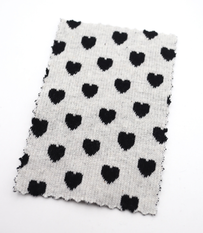 【25SS-021】ハートジャガードダブルフェイスニット　/0.5ｙあたり=～895円