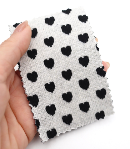 【25SS-021】ハートジャガードダブルフェイスニット　/0.5ｙあたり=～895円