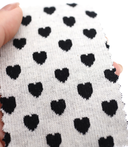 【25SS-021】ハートジャガードダブルフェイスニット　/0.5ｙあたり=～895円