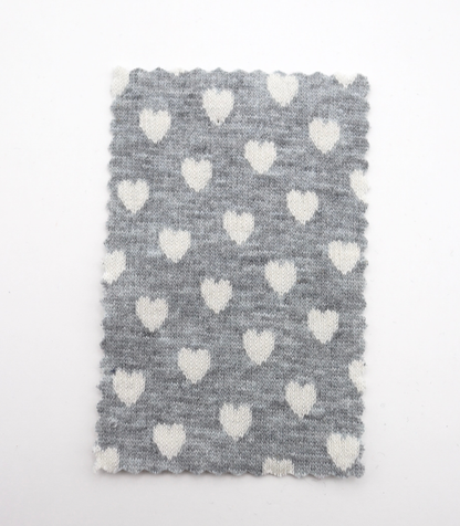 【25SS-021】ハートジャガードダブルフェイスニット　/0.5ｙあたり=～895円