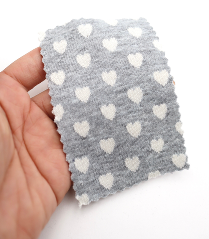 【25SS-021】ハートジャガードダブルフェイスニット　/0.5ｙあたり=～895円