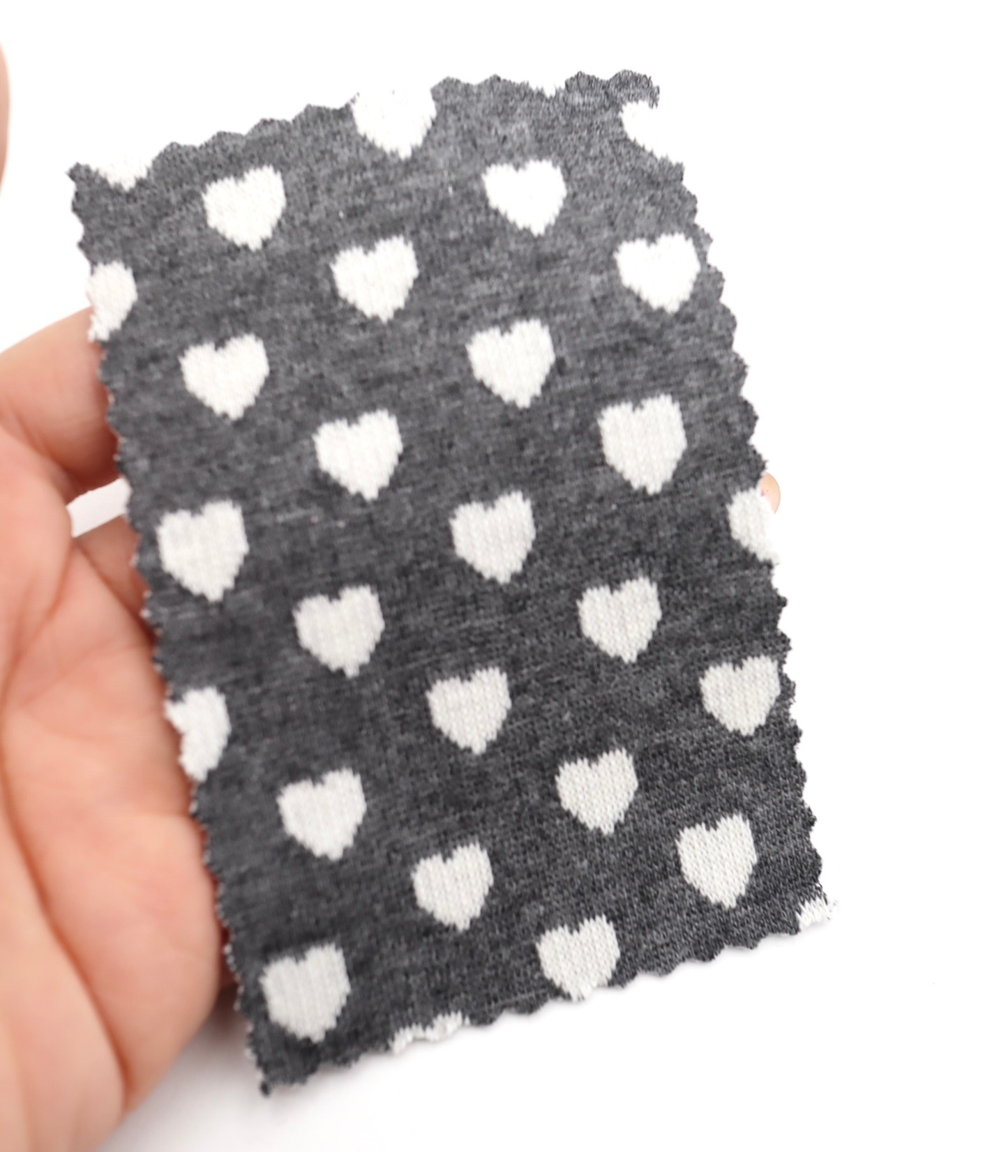 【25SS-021】ハートジャガードダブルフェイスニット　/0.5ｙあたり=～895円