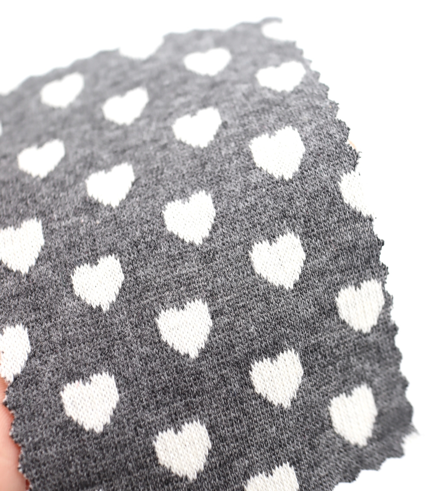 【25SS-021】ハートジャガードダブルフェイスニット　/0.5ｙあたり=～895円