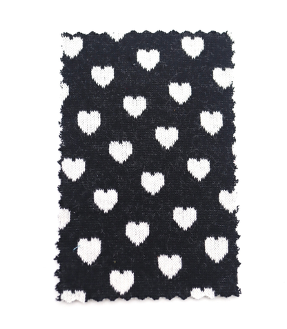 【25SS-021】ハートジャガードダブルフェイスニット　/0.5ｙあたり=～895円