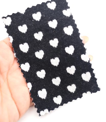 【25SS-021】ハートジャガードダブルフェイスニット　/0.5ｙあたり=～895円