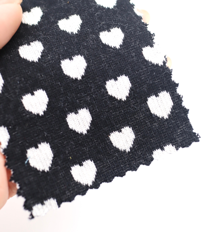 【25SS-021】ハートジャガードダブルフェイスニット　/0.5ｙあたり=～895円