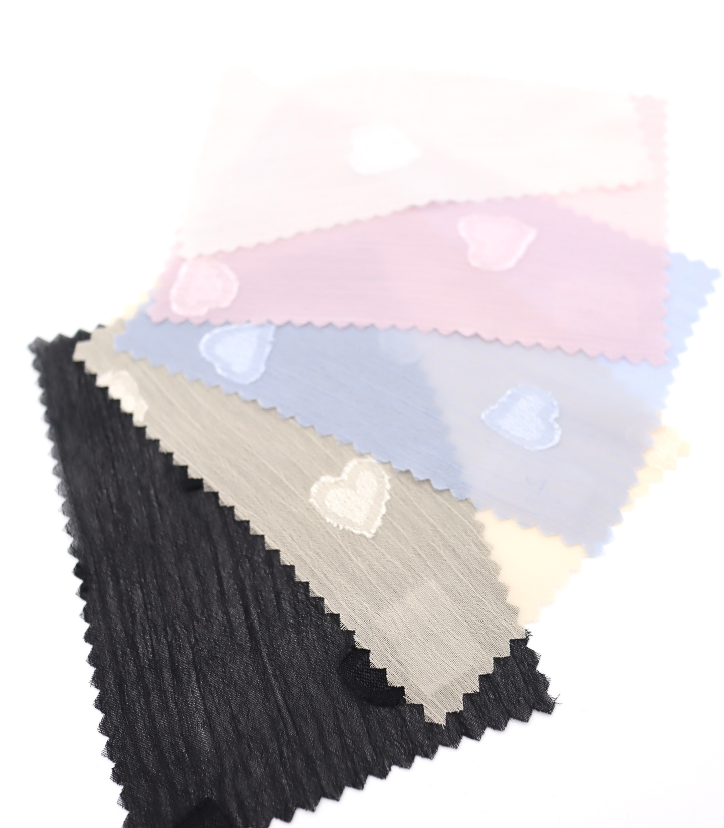 【25SS-044】ランダムハートジャガード楊柳シフォン　/0.5ｙあたり=～830円