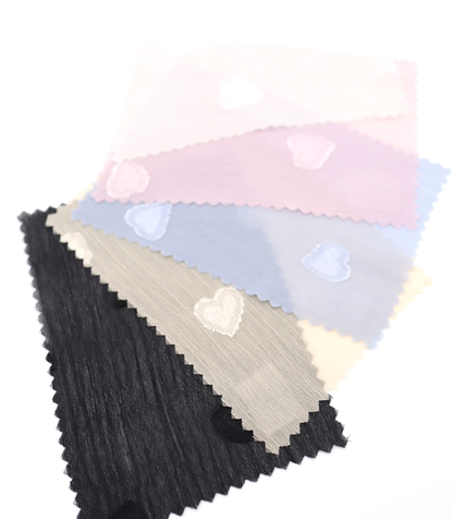 【25SS-044】ランダムハートジャガード楊柳シフォン　/0.5ｙあたり=～830円