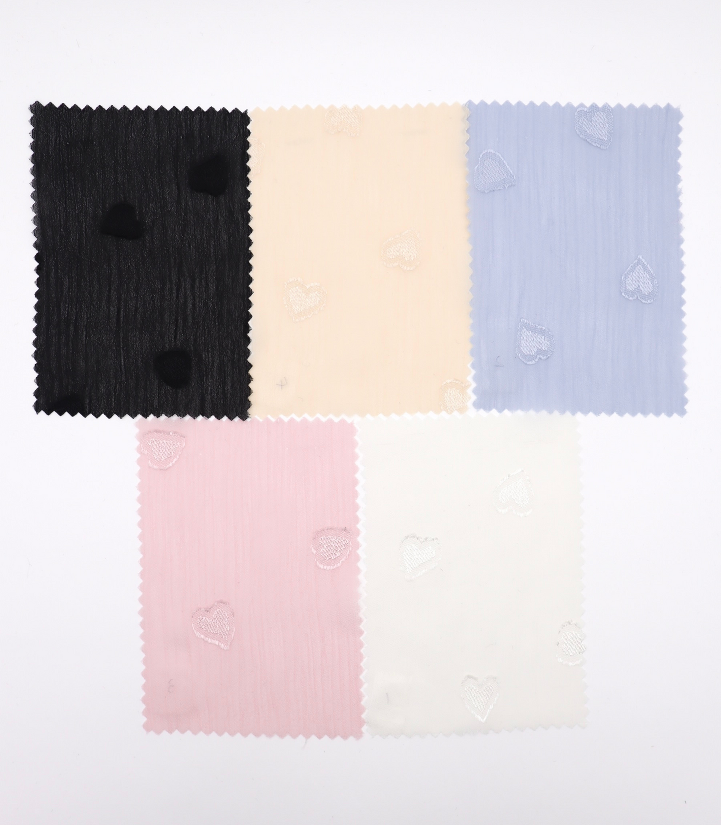 【25SS-044】ランダムハートジャガード楊柳シフォン　/0.5ｙあたり=～830円
