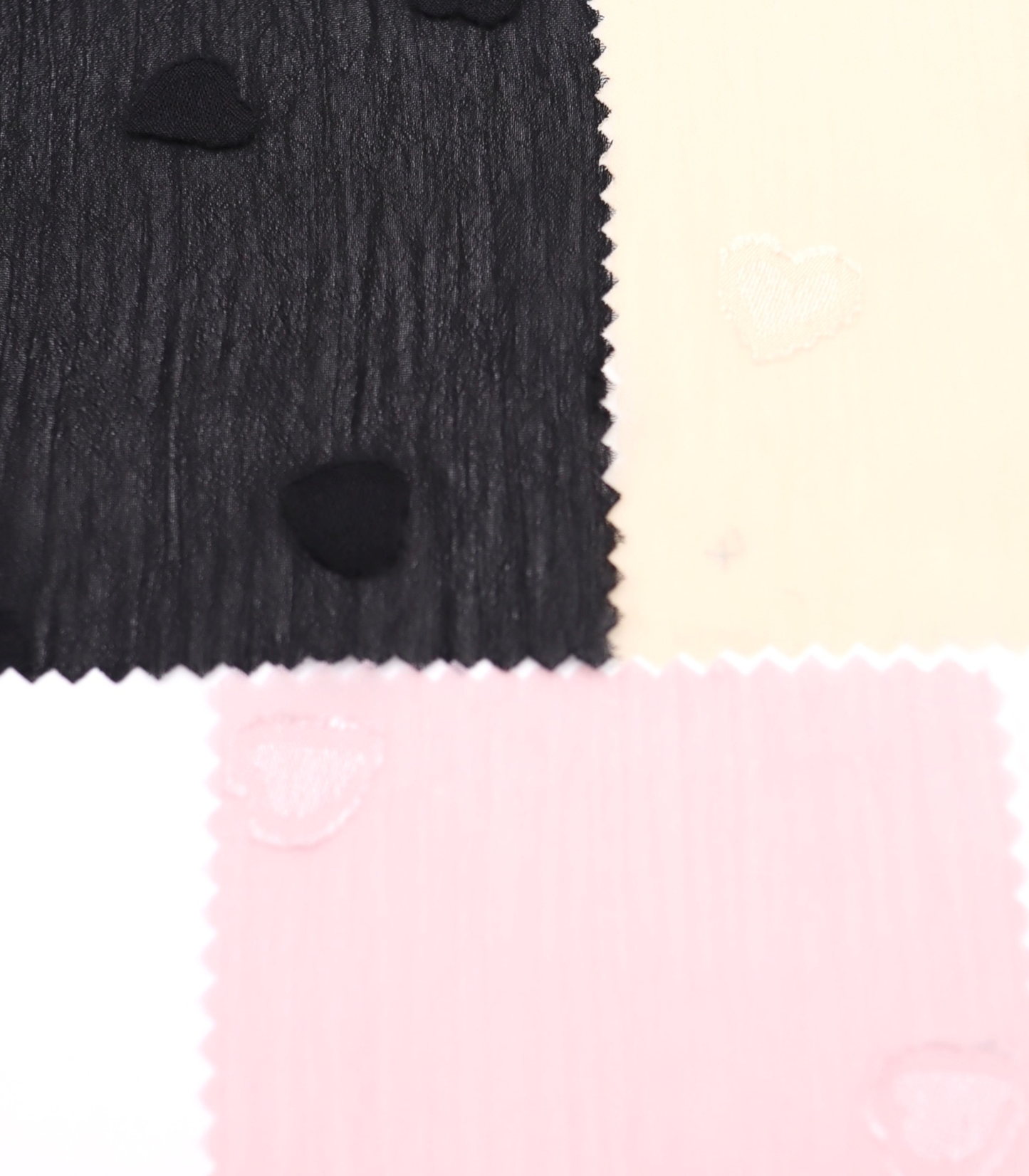 【25SS-044】ランダムハートジャガード楊柳シフォン　/0.5ｙあたり=～830円