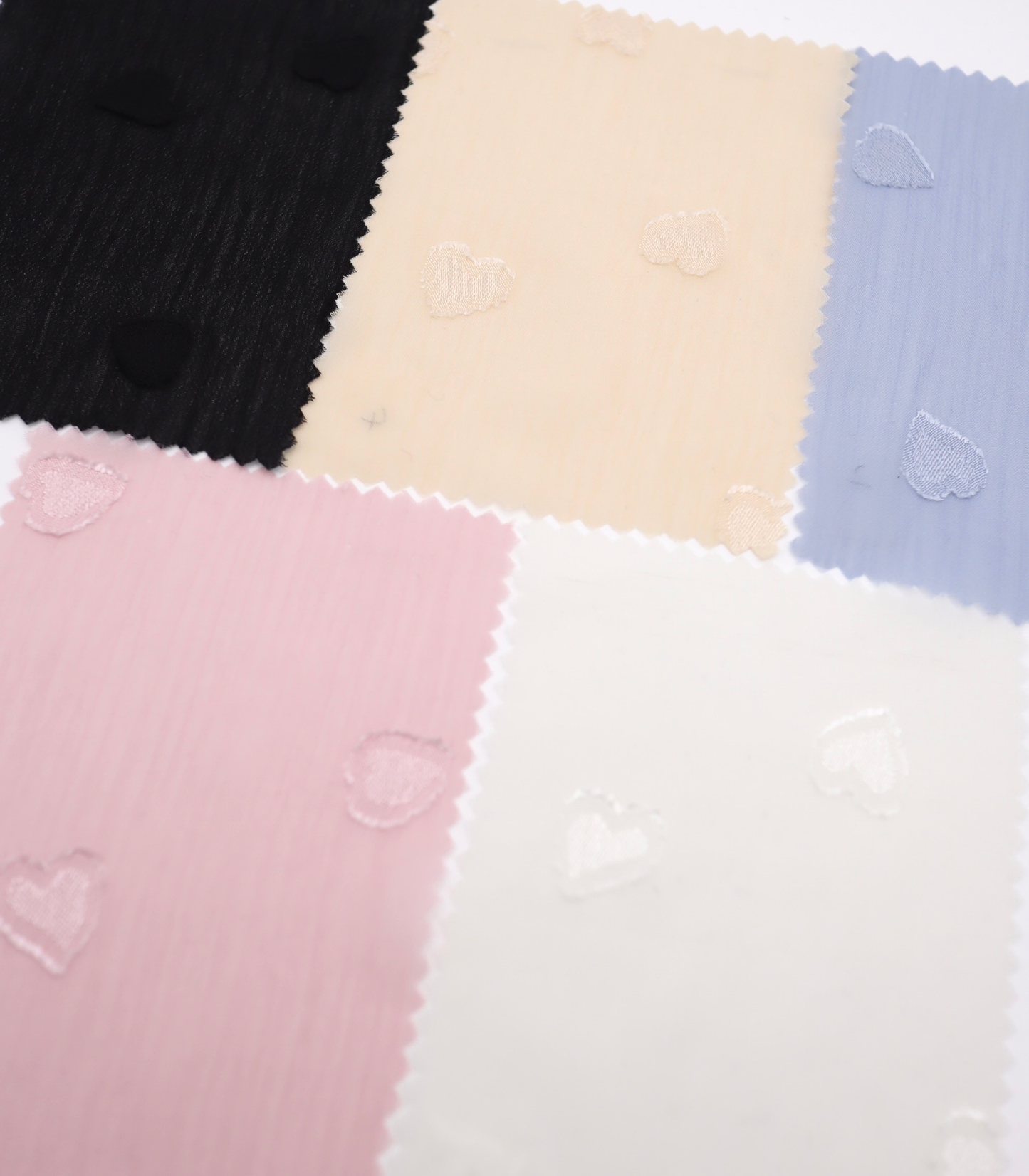 【25SS-044】ランダムハートジャガード楊柳シフォン　/0.5ｙあたり=～830円