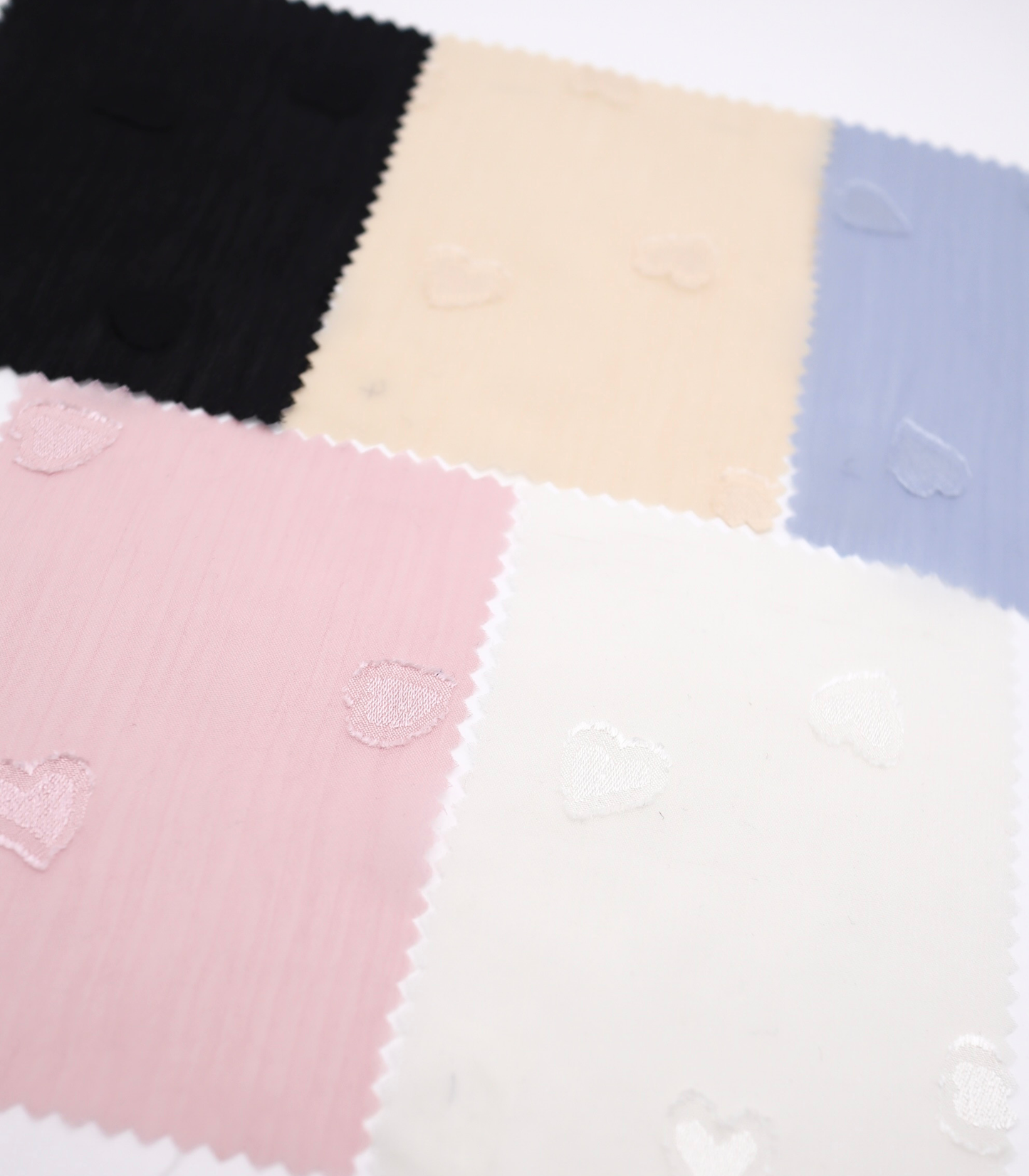 【25SS-044】ランダムハートジャガード楊柳シフォン　/0.5ｙあたり=～830円
