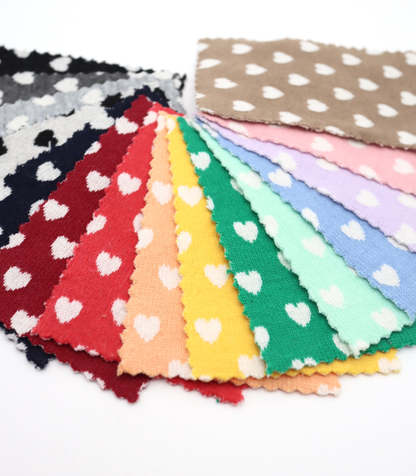 【25SS-021】ハートジャガードダブルフェイスニット　/0.5ｙあたり=～895円