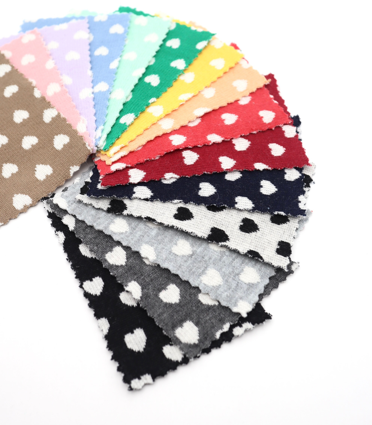 【25SS-021】ハートジャガードダブルフェイスニット　/0.5ｙあたり=～895円