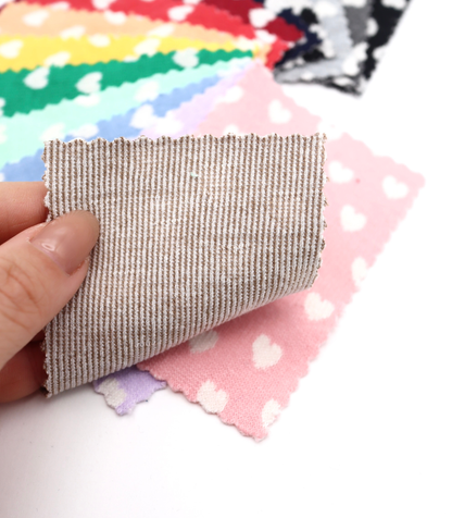 【25SS-021】ハートジャガードダブルフェイスニット　/0.5ｙあたり=～895円