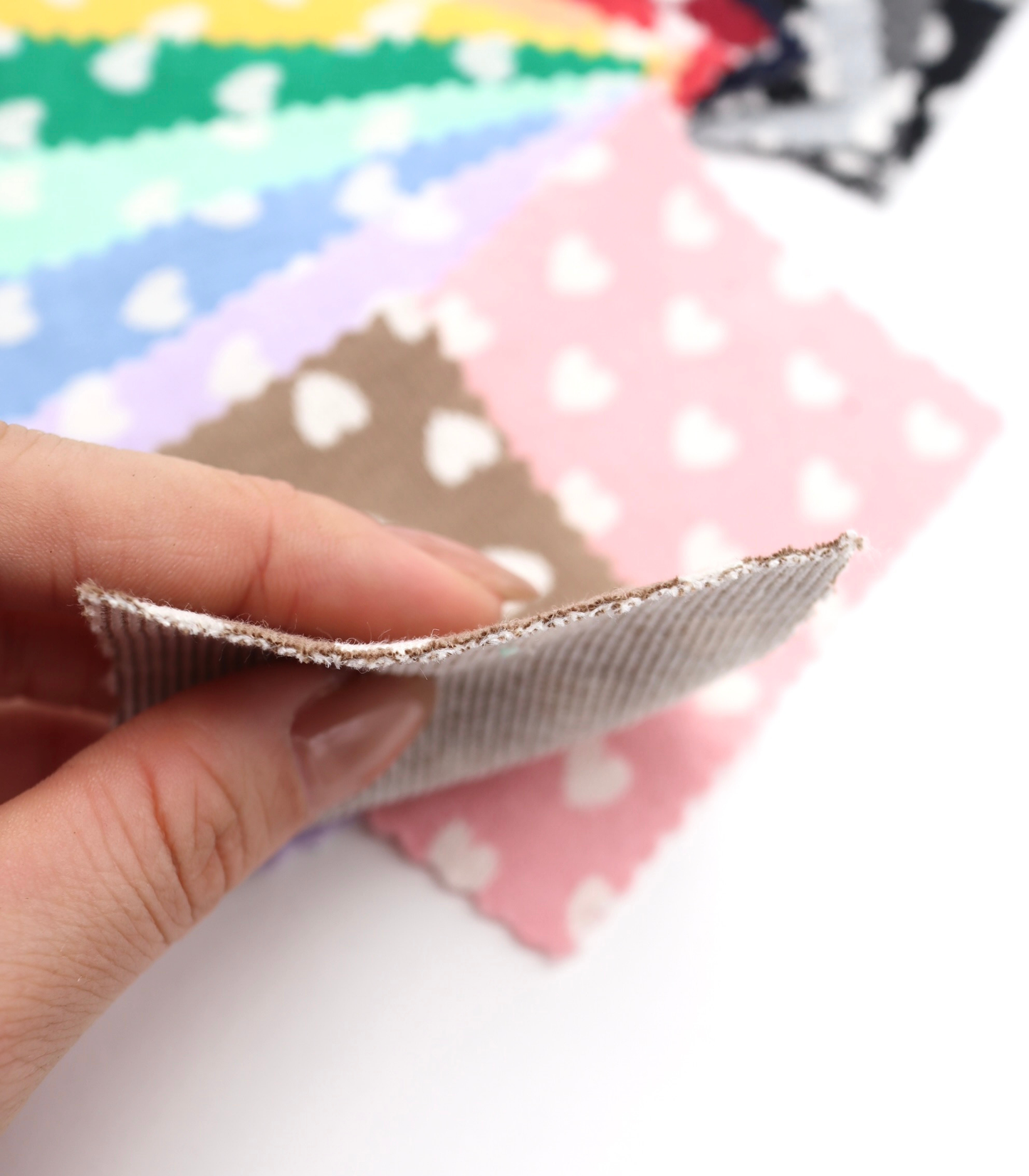 【25SS-021】ハートジャガードダブルフェイスニット　/0.5ｙあたり=～895円