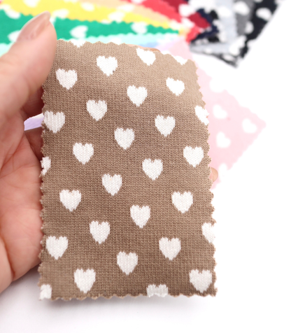 【25SS-021】ハートジャガードダブルフェイスニット　/0.5ｙあたり=～895円