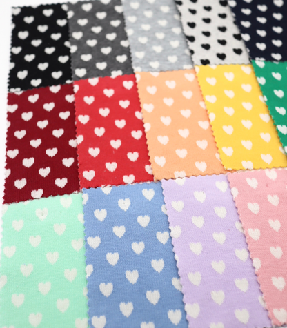 【25SS-021】ハートジャガードダブルフェイスニット　/0.5ｙあたり=～895円