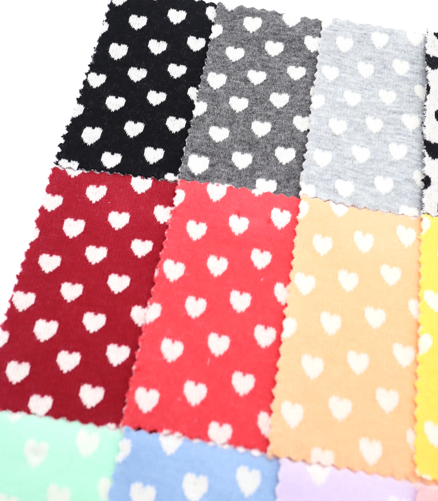 【25SS-021】ハートジャガードダブルフェイスニット　/0.5ｙあたり=～895円