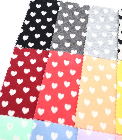 【25SS-021】ハートジャガードダブルフェイスニット　/0.5ｙあたり=～895円