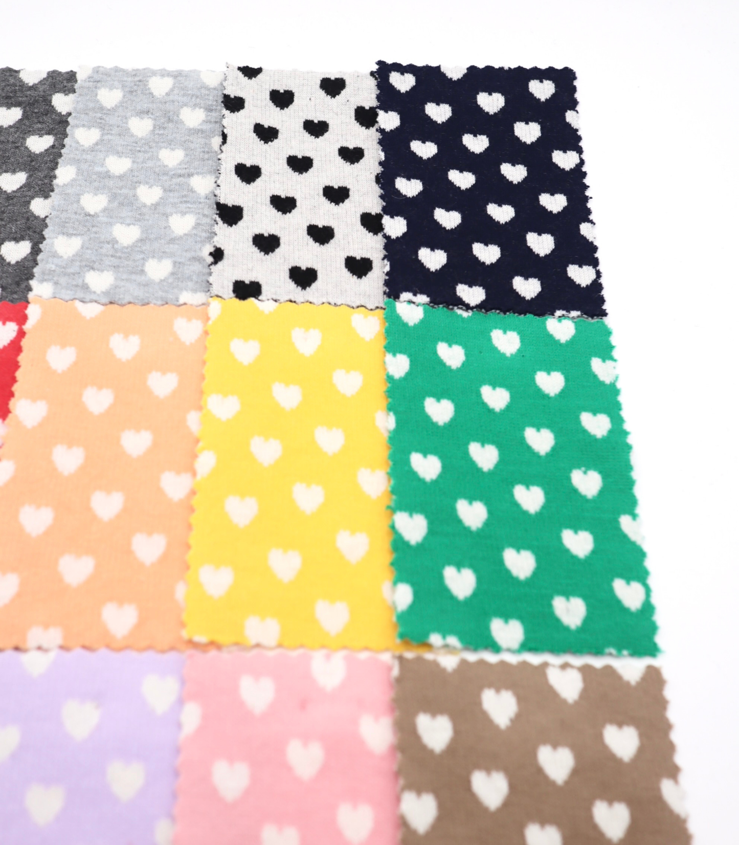 【25SS-021】ハートジャガードダブルフェイスニット　/0.5ｙあたり=～895円