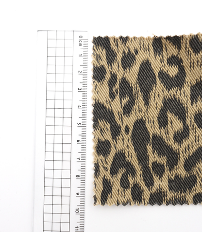 【25SS-221】ヒョウ柄プリントツイル　/0.5ｙあたり=～1170円