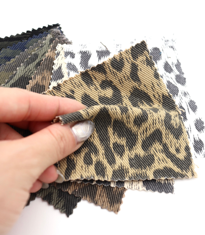 【25SS-221】ヒョウ柄プリントツイル　/0.5ｙあたり=～1170円