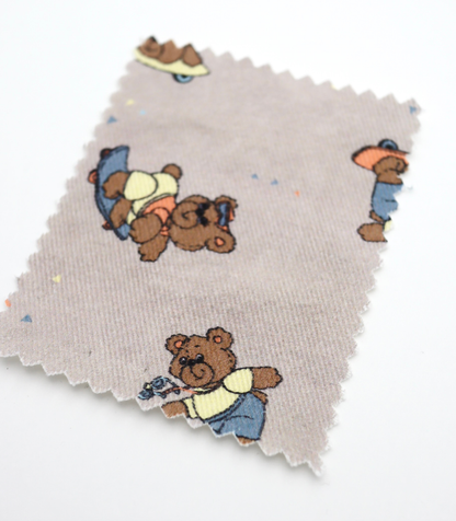 【25SS-219】スケボークマちゃんプリントツイル　/0.5ｙあたり=～1095円