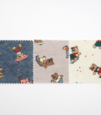 【25SS-219】スケボークマちゃんプリントツイル　/0.5ｙあたり=～1095円