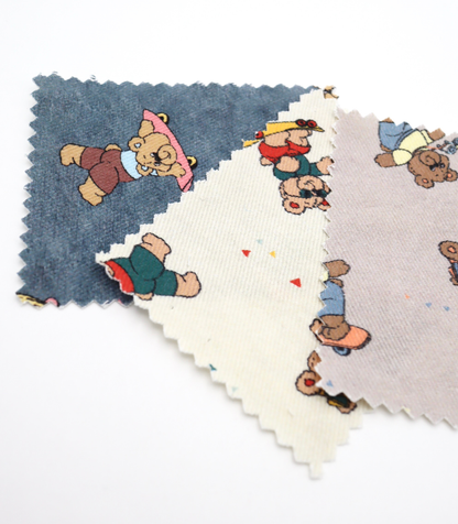 【25SS-219】スケボークマちゃんプリントツイル　/0.5ｙあたり=～1095円