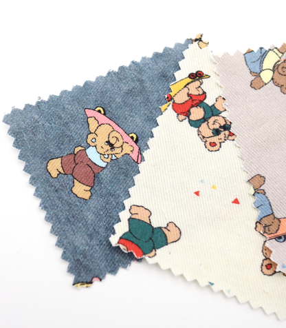 【25SS-219】スケボークマちゃんプリントツイル　/0.5ｙあたり=～1095円