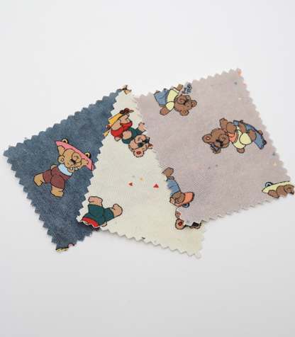 【25SS-219】スケボークマちゃんプリントツイル　/0.5ｙあたり=～1095円